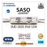 LED Module Saso LEDXpert Samsung KW SMD 2835 Cover Transparan | 3 Mata - White / Putih